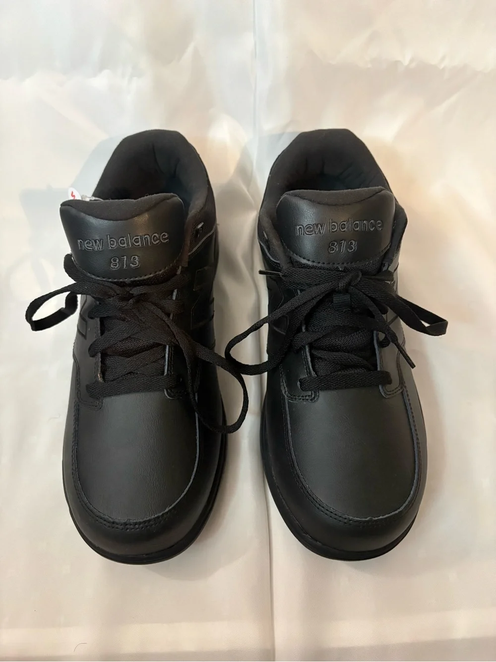 New Balance 813 Mens 10.5 MW813BK Black Leather Walking Shoes Sneakers 4E EEEE